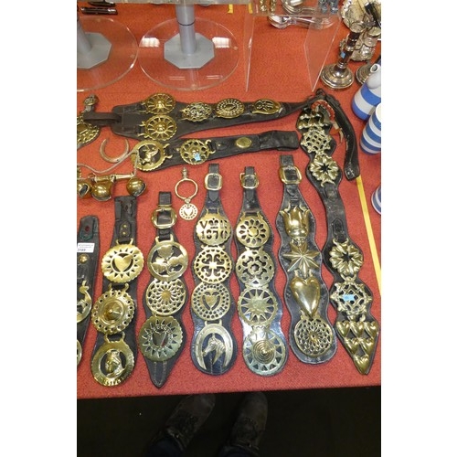 3189 - A quantity of miscellaneous vintage horse brasses and martingales