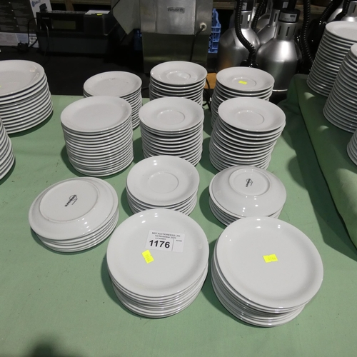 1176 - A quantity of 16cm side plates and saucers by Super White