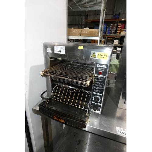 1242 - A commercial stainless steel rotary conveyor toaster by Dualit - trade