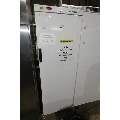 1244 - WITHDRAWN - A commercial upright fridge by Liebherr type Profi Line - trade -