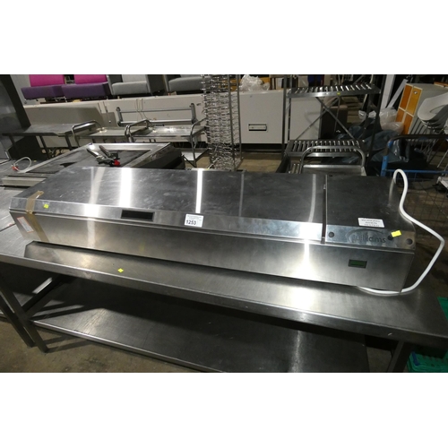 1253 - A commercial stainless steel counter top salad bar/pizza prep refrigerated unit by Williams type TW1... 