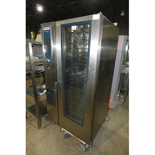 1273 - A 20 grid Rational combi oven type SCC-WE-SCC-WE-201 comes with 1 trolley - 3 phase trade