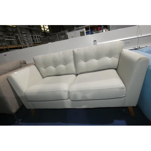 1428 - A light upholstered two person reception type sofa approx 163cm wide