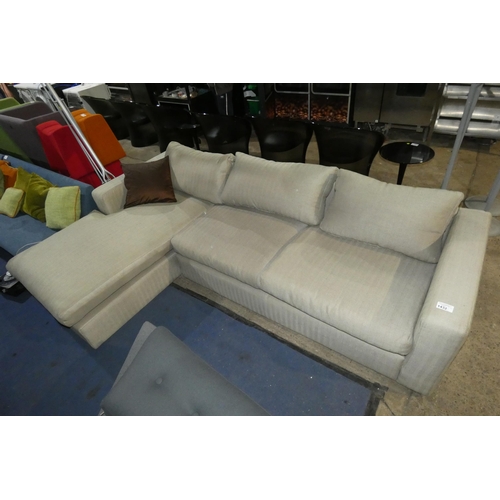 1432 - A Herringbone upholstered two part corner sofa (left hand) approx 285 x 180cm