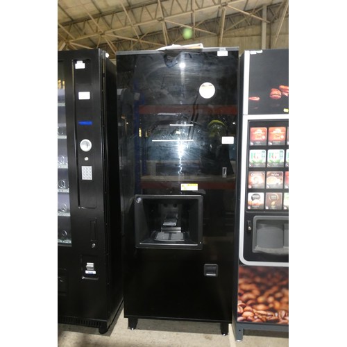 1285 - A black touch screen Hot drink vending machine by CoffeTek type Step, no keys at present - trade