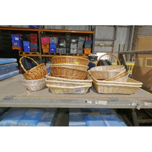 1079 - A quantity of various wicker baskets