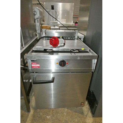 1229 - A commercial stainless steel twin basket deep fryer by Falcon 3 phase - trade