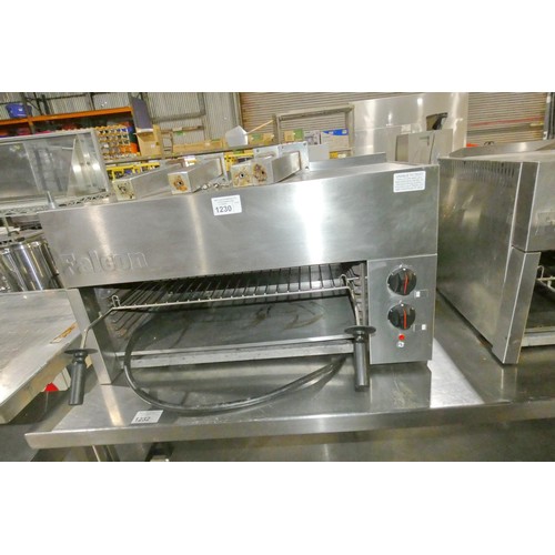 1230 - A commercial stainless steel steak house grill by Falcon 3 phase, comes with 4 legs - trade.