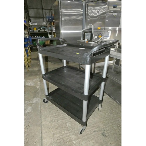 1418 - A Rubbermaid two tier trolley