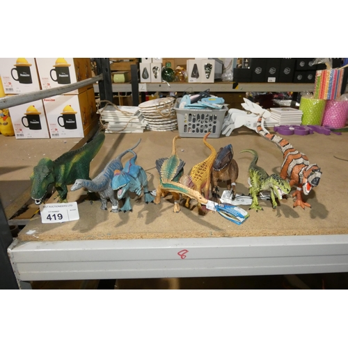 419 - 8 x various Schleich dinosaur figures