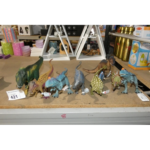 421 - 8 x various Schleich dinosaur figures