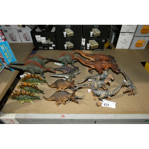 431 - 16 x various dinosaur figures by Mojo