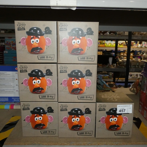 457 - 7 x Toy Story 4, large 3D mugs, Mr Potato Head