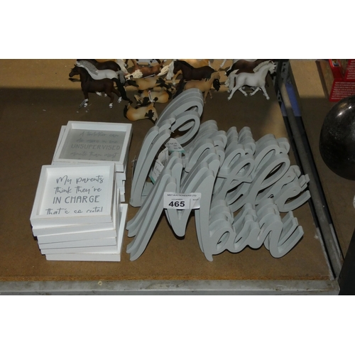 465 - A quantity of various wooden signs