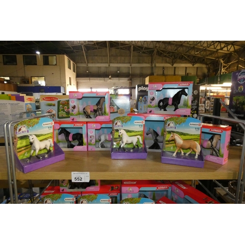 552 - 9 x various Schleich horse club figures