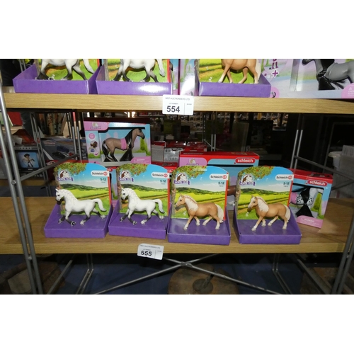 555 - 9 x various Schleich horse club figures