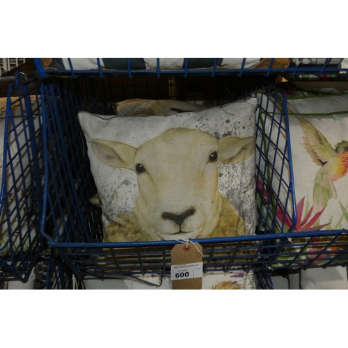 600 - 3 x various scatter cushions, sheep