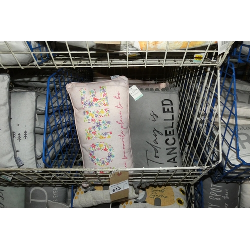 613 - A quantity of various scatter cushions