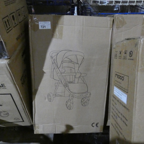 721 - 1 x Ricco HP-706UG easy steer child's stroller push chair. Boxed and requires assembly