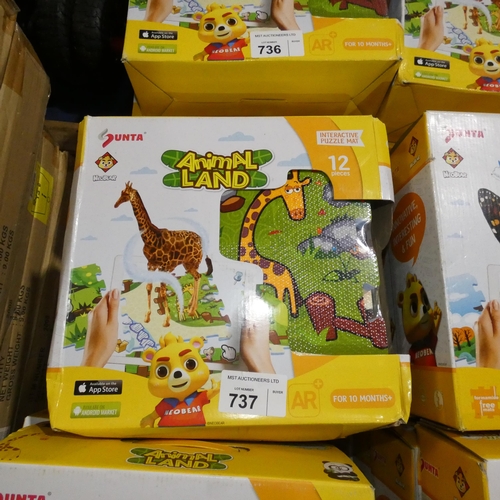 737 - 4 x Sunta Animal Land interactive puzzle mats. Boxed and requires assembly