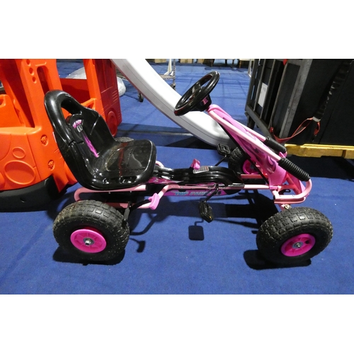 867 - 1 x Top Racer 64 pedal go kart - pink metal