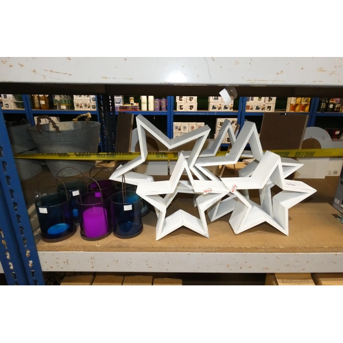 118 - A quantity of various candles and white star ornaments