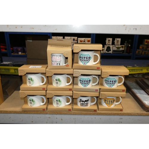 122 - 10 x various Buongiorno ceramic mugs