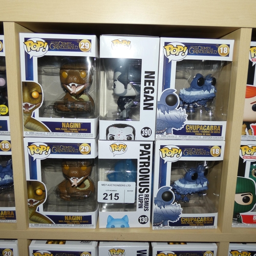 215 - 6 x various Funko Pop collectable bobble head figures - Boxed and unused. Not practical to list in d... 