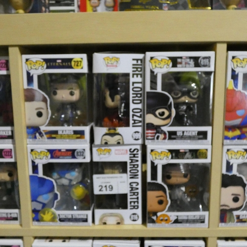 219 - 6 x various Funko Pop collectable bobble head figures - Boxed and unused. Not practical to list in d... 