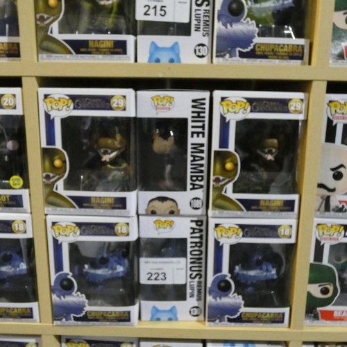 223 - 6 x various Funko Pop collectable bobble head figures - Boxed and unused. Not practical to list in d... 