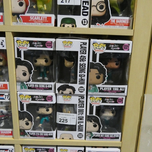 225 - 6 x various Funko Pop collectable bobble head figures - Boxed and unused. Not practical to list in d... 