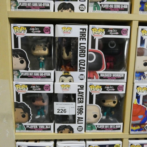 226 - 6 x various Funko Pop collectable bobble head figures - Boxed and unused. Not practical to list in d... 