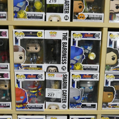 227 - 6 x various Funko Pop collectable bobble head figures - Boxed and unused. Not practical to list in d... 