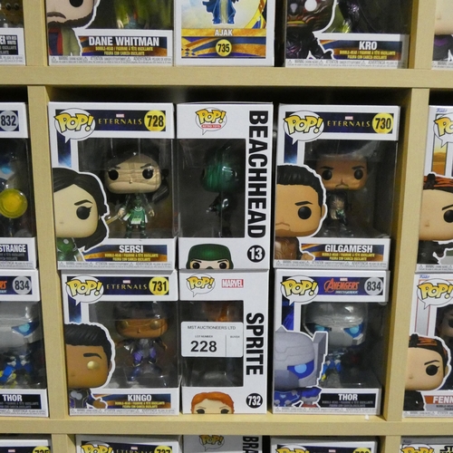 228 - 6 x various Funko Pop collectable bobble head figures - Boxed and unused. Not practical to list in d... 