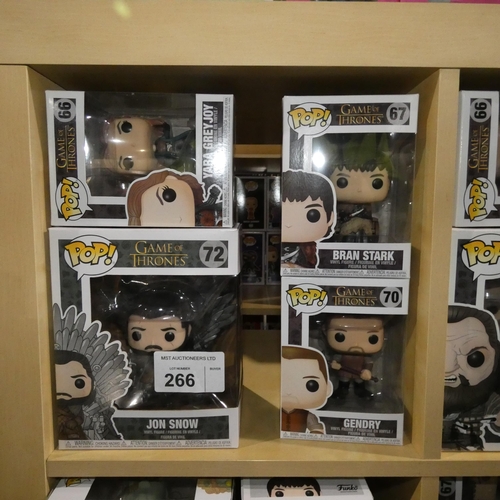 266 - 4 x Funko bobble head collectable figures featuring various characters from Game of Thrones. . Boxed... 