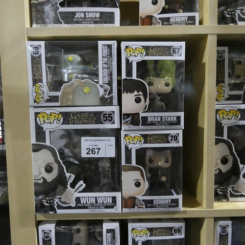 267 - 4 x Funko bobble head collectable figures featuring various characters from Game of Thrones. . Boxed... 