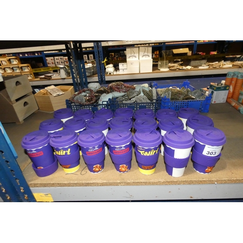 303 - 21 x various Cadbury travel mugs