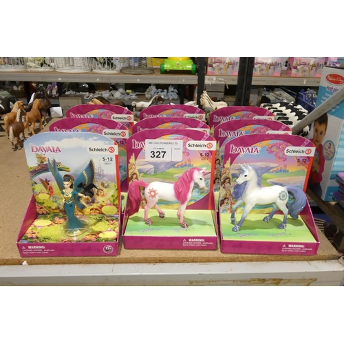 327 - 9 x various Schleich Bayala figures including unicorns