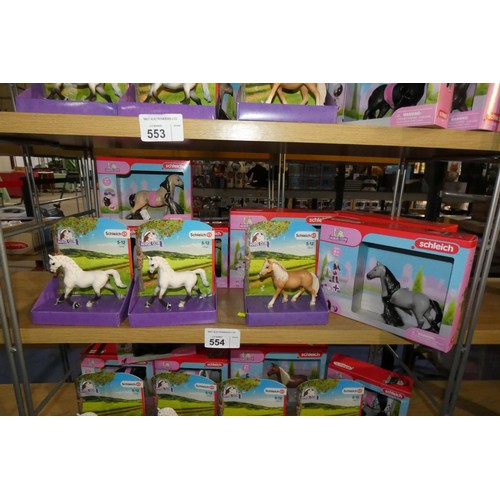 554 - 9 x various Schleich horse club figures