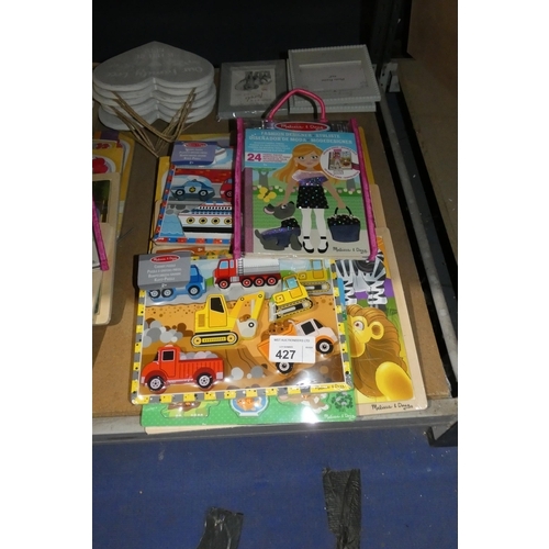 427 - A quantity of various wooden toys, puzzles etc