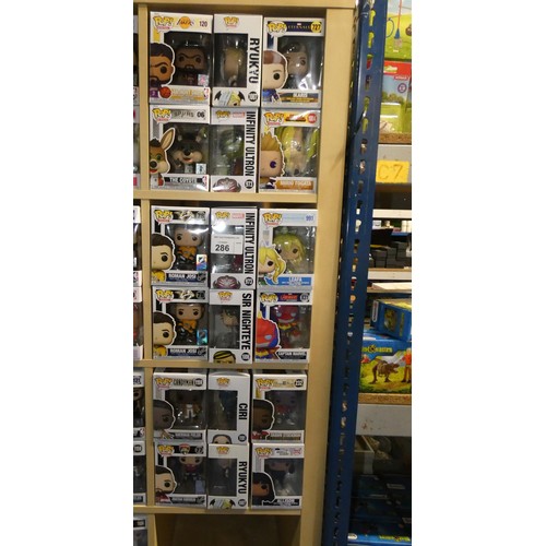 286 - 18 x various Funko Pop collectable bobble head figures - Boxed and unused. Not practical to list in ... 