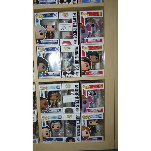 278 - 12 x various Funko Pop collectable bobble head figures - Boxed and unused. Not practical to list in ... 