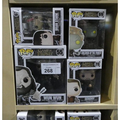 268 - 4 x Funko bobble head collectable figures featuring various characters from Game of Thrones. . Boxed... 