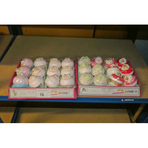 76 - 2 x display trays each containing 12 x novelty bath bombs by Bomb Cosmetics (24 in total)