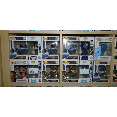 230 - 12 x various Funko Pop collectable bobble head figures - Boxed and unused. Not practical to list in ... 