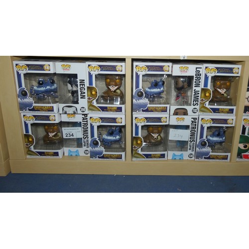 234 - 12 x various Funko Pop collectable bobble head figures - Boxed and unused. Not practical to list in ... 