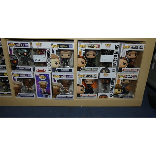 237 - 12 x various Funko Pop collectable bobble head figures - Boxed and unused. Not practical to list in ... 