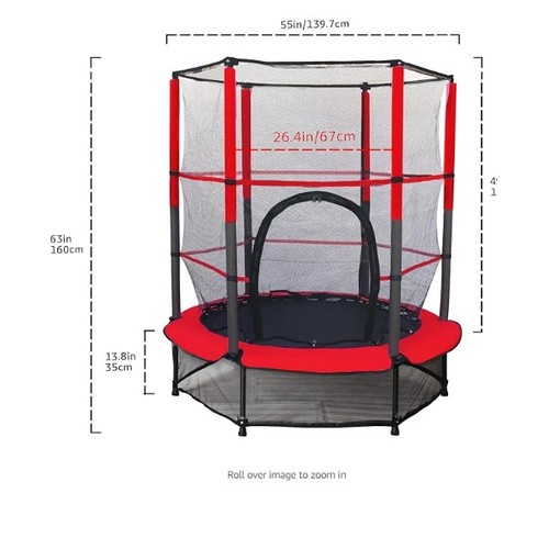 747 - 1 x Ricco child's mini trampoline 55 inch. Boxed and requires assembly