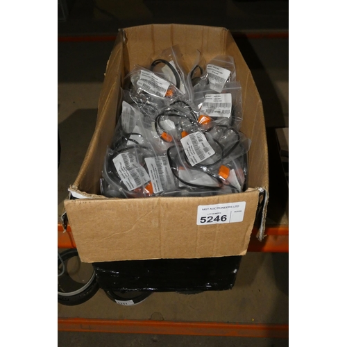 5246 - 1 box containing a quantity of ex-MOD light and cable assemblies