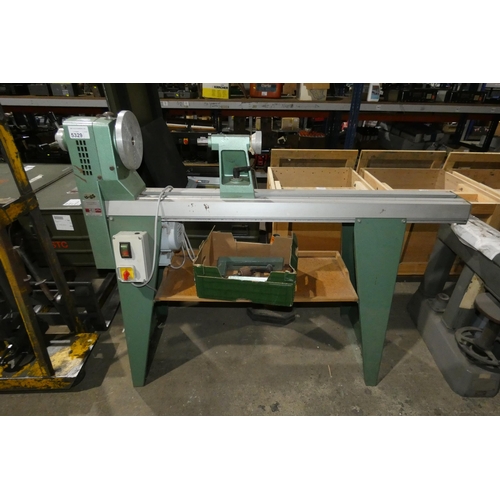 5329 - 1 x Kity 664 wood turning lathe on stand 240v bed length approx 126cm